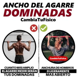 Ancho del agarre en las dominadas