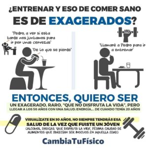 Entrenar y eso de comer sano es de exagerados