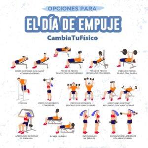 Opciones para el día de empuje