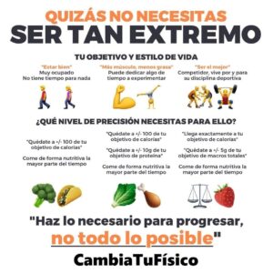 Quizás no necesitas ser tan extremo en tu objetivo y estilo de vida