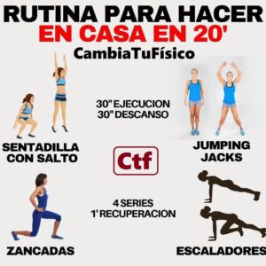 Rutina para hacer en casa en 20 minutos