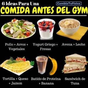 6 Ideas para una comida antes del gym