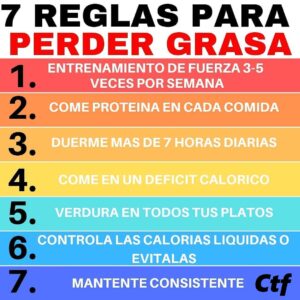 7 Reglas para perder grasa