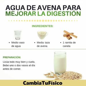 Agua de avena para mejorar la digestión