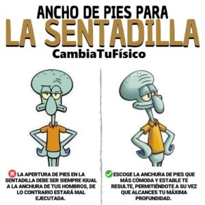 Ancho de pies para la sentadilla