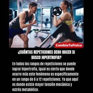 ¿Cuántas repeticiones debo hacer si busco hipertrofia?