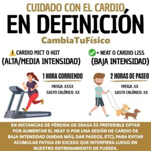 Cuidado con el cardio en definición