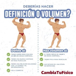 ¿Deberías hacer definición o volumen?