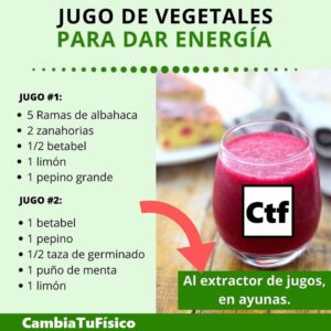 Jugo de vegetales para dar energía