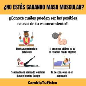 ¿No estas ganando masa muscular?