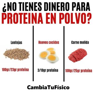 ¿No tienes dinero para proteína en polvo?