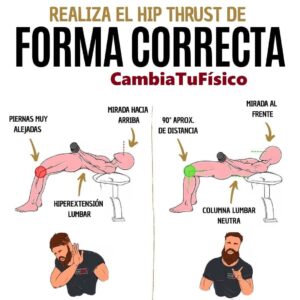 Realiza el hip thrust de manera correcta