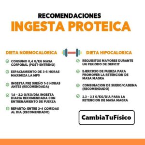 Recomendaciones de ingesta proteica