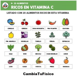 20 Alimentos ricos en Vitamina C