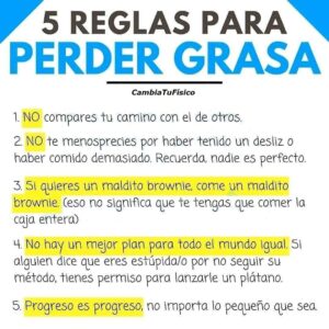 5 Reglas para perder grasa