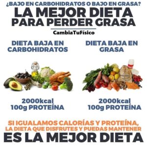 ¿Bajo en carbohidratos o bajo en grasa?