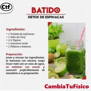 Batido détox de espinacas