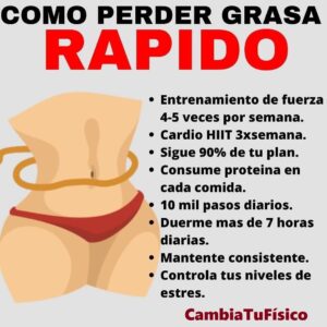 ¿Cómo perder grasa rápido?