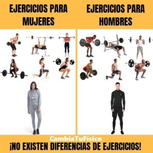 Ejercicios para mujeres vs Ejercicios para hombres