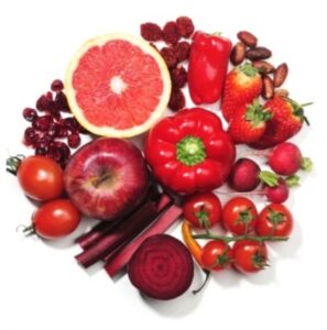 Frutas y vegetales rojos