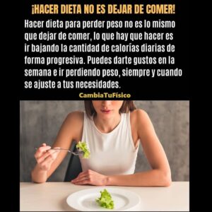 Hacer dieta no es dejar de comer