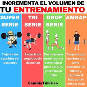 Incrementa el volumen de tu entrenamiento