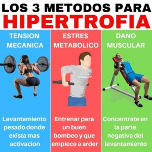 Los 3 métodos para hipertrofia