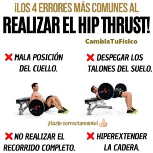 Los 4 errores mas comunes al realizar hip thrust