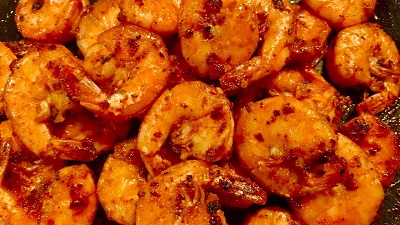 Camarones picantes con paprika